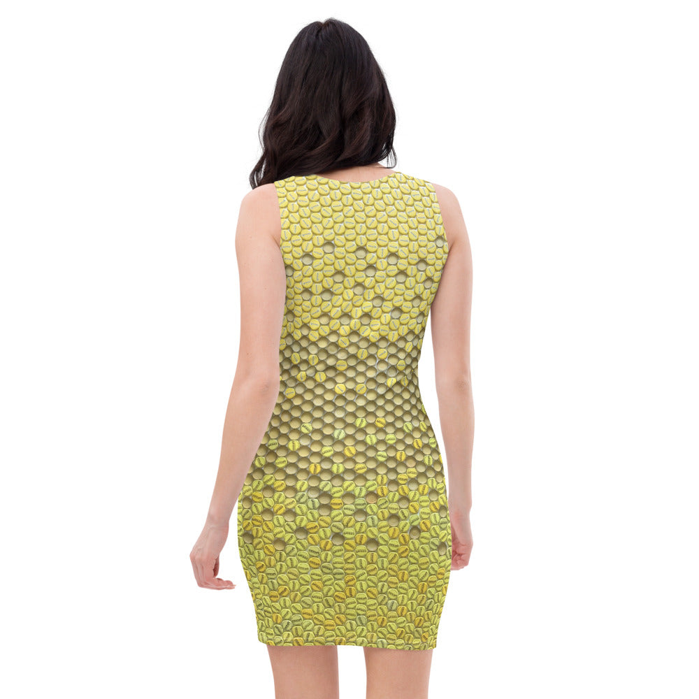 All-Over Print Dress (Mellow Yellow)