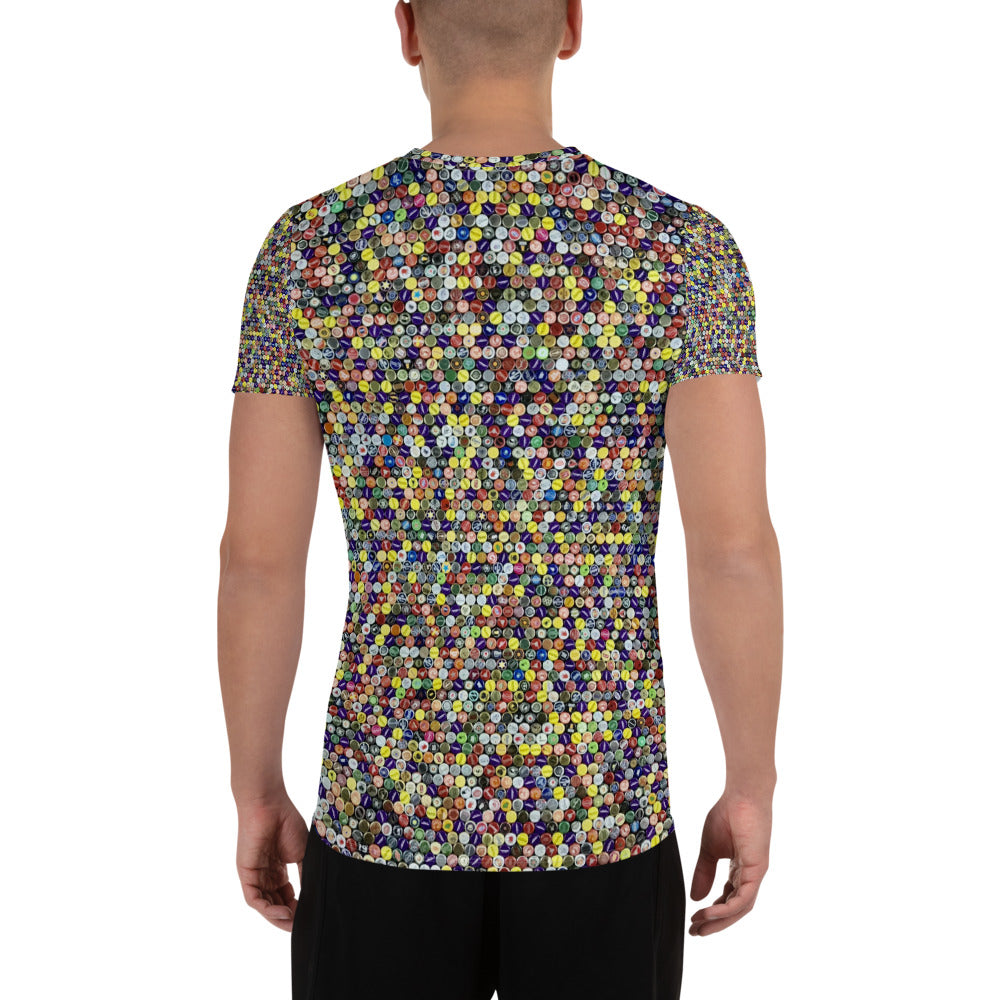 All-Over Print Men's Athletic T-shirt (Confetti)