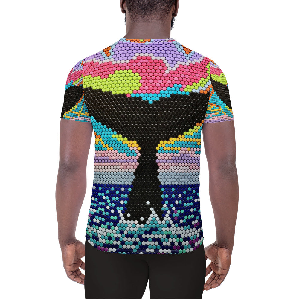 All-Over Print Men's Athletic T-shirt (Whale of a Tail)