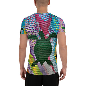 All-Over Print Men's Athletic T-shirt (Transcendant Turtle)