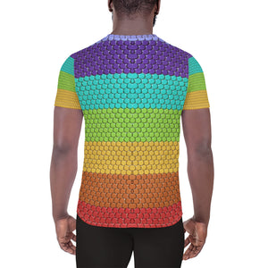 All-Over Print Men's Athletic T-shirt (Spectrum)