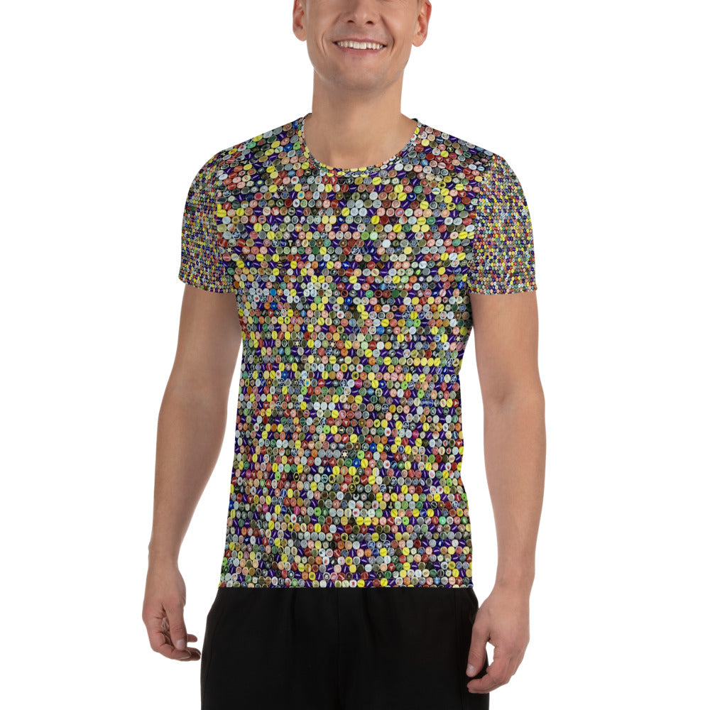 All-Over Print Men's Athletic T-shirt (Confetti)