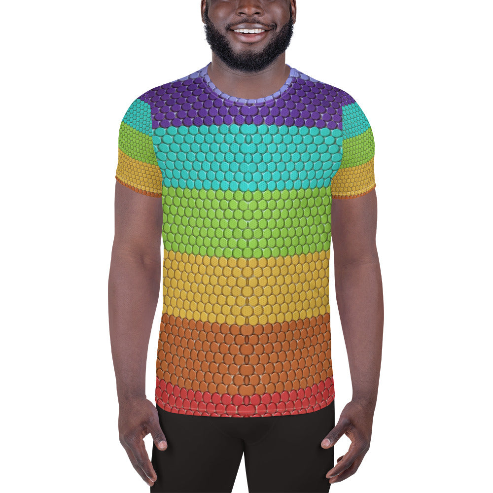 All-Over Print Men's Athletic T-shirt (Spectrum)