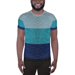 All-Over Print Men's Athletic T-shirt (The Blues)