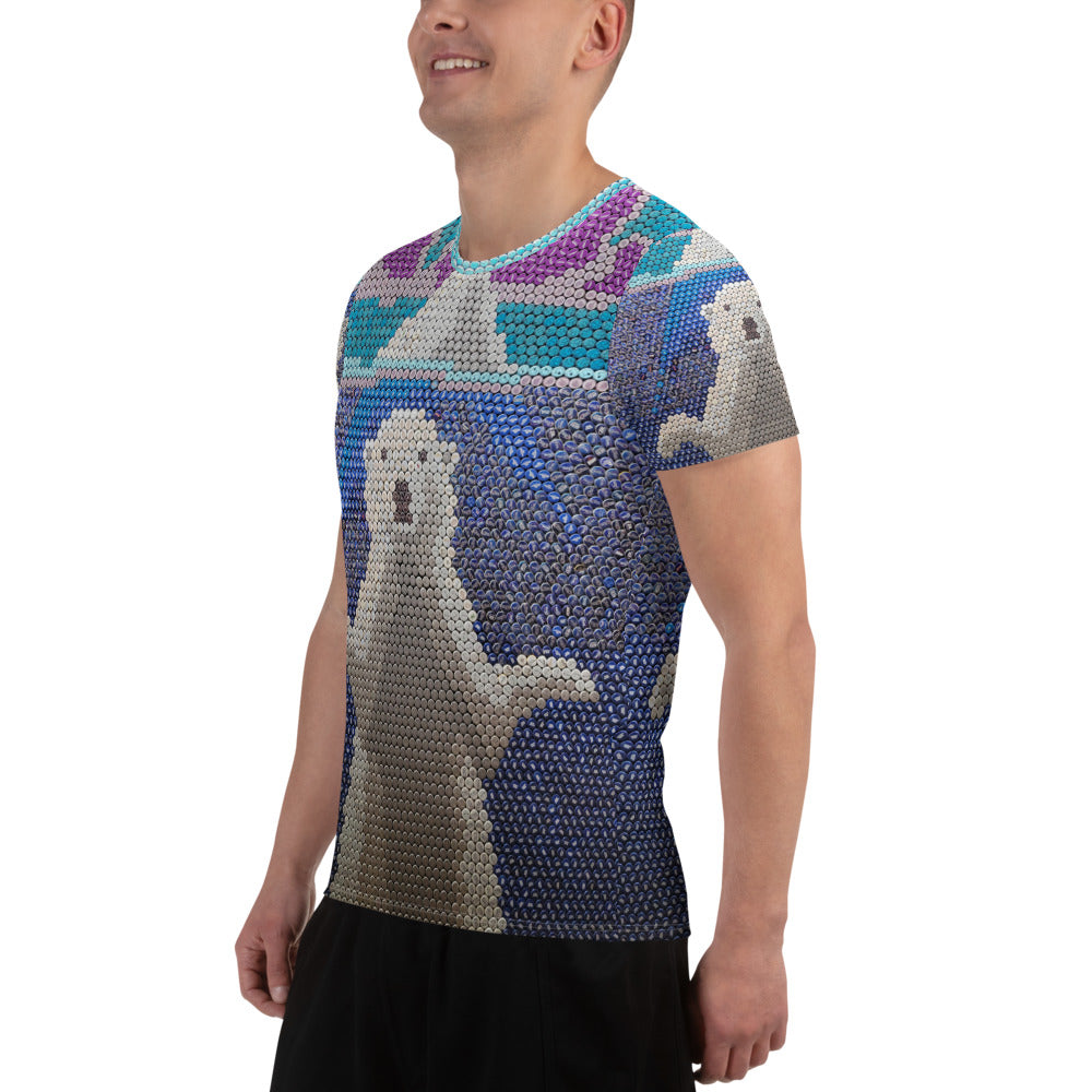 All-Over Print Men's Athletic T-shirt (Polar Bear)