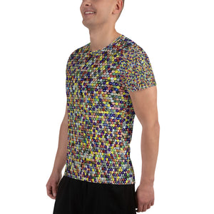 All-Over Print Men's Athletic T-shirt (Confetti)