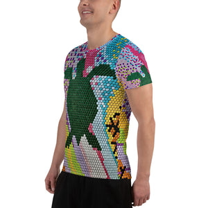 All-Over Print Men's Athletic T-shirt (Transcendant Turtle)