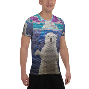 All-Over Print Men's Athletic T-shirt (Polar Bear)