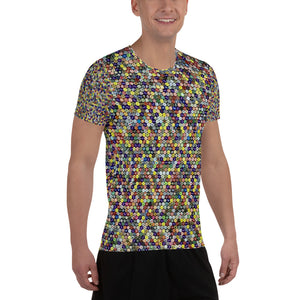 All-Over Print Men's Athletic T-shirt (Confetti)