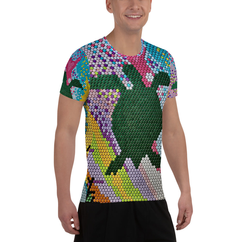 All-Over Print Men's Athletic T-shirt (Transcendant Turtle)