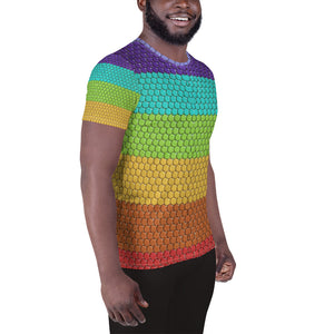 All-Over Print Men's Athletic T-shirt (Spectrum)